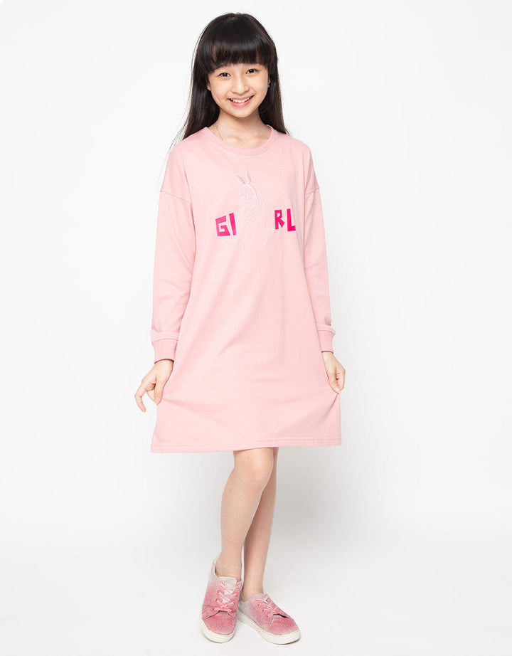 LS FLOC EMBROIDERY DRESS
