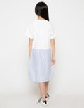 DRESS SS T COMBO WOV