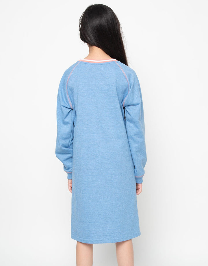 LS MIDI DRESS RAGLAN