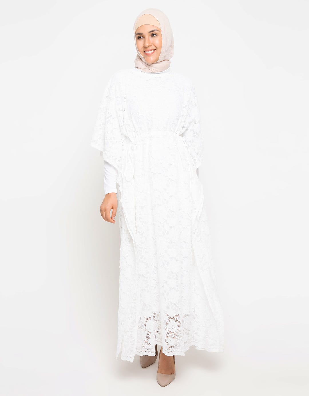 Edition ED92 Islamic Lace Long Dress Kaftan