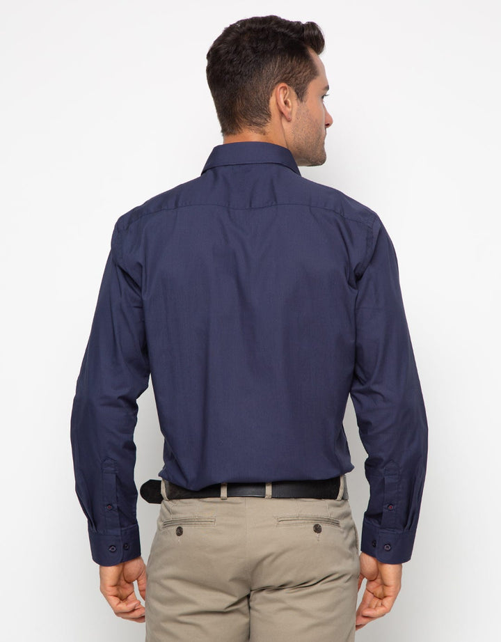 Edition Men Long Sleeve Essential Solid Woven Shirt