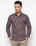 Edition Men Brick Kemeja Pria Long Sleeve Woven Shirt Semi Batik