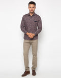 Edition Men Brick Kemeja Pria Long Sleeve Woven Shirt Semi Batik