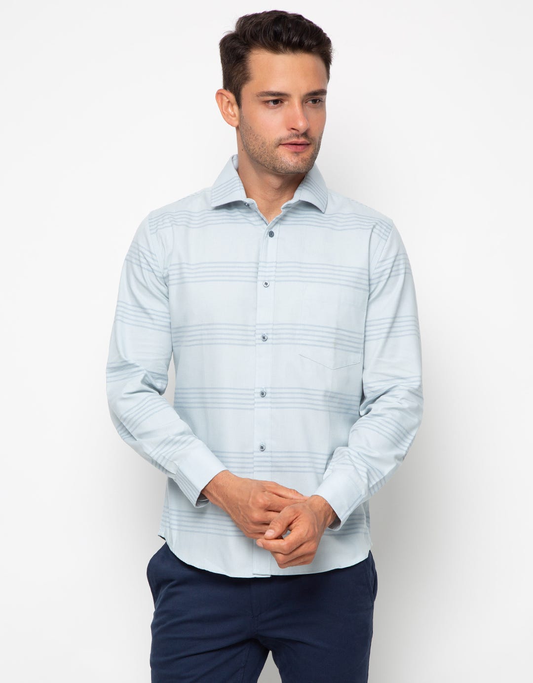Edition Men  Long Sleeve Woven Shirt Kemeja Pria