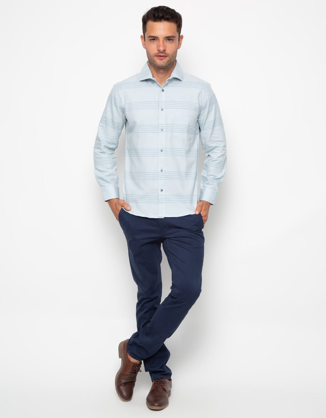 Edition Men  Long Sleeve Woven Shirt Kemeja Pria