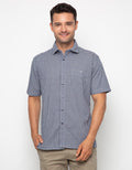 Edition Men Gingham Pocket Woven Shirt Kemeja Pendek
