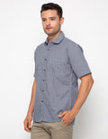 Edition Men Gingham Pocket Woven Shirt Kemeja Pendek