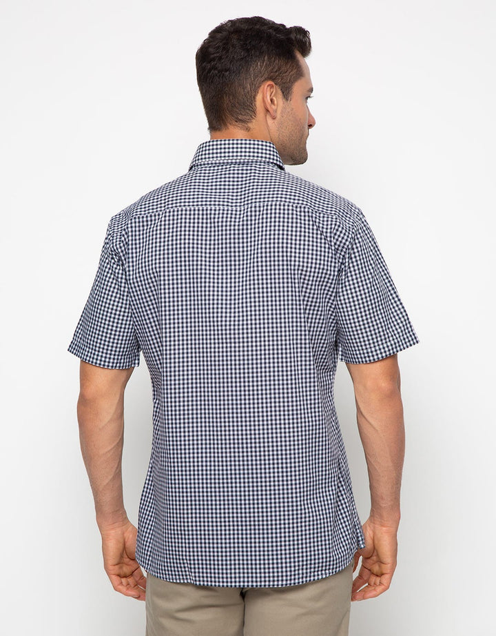 Edition Men Gingham Pocket Woven Shirt Kemeja Pendek