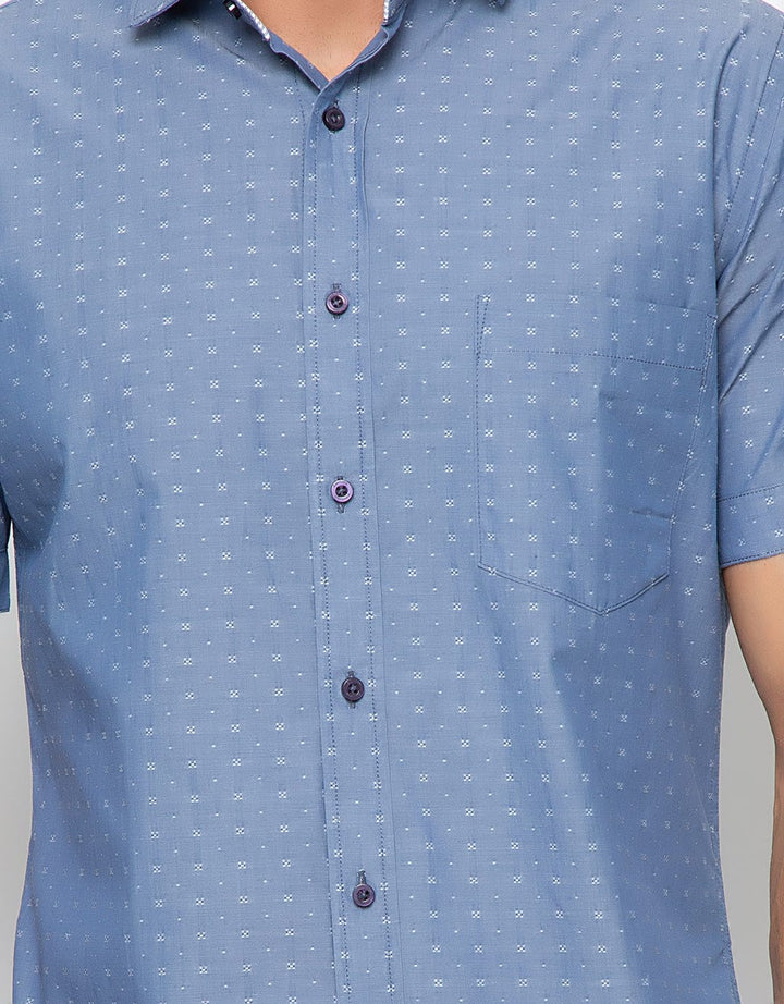 Edition Men  Kemeja Pria Short Sleeve Woven Shirt Dobby Dot