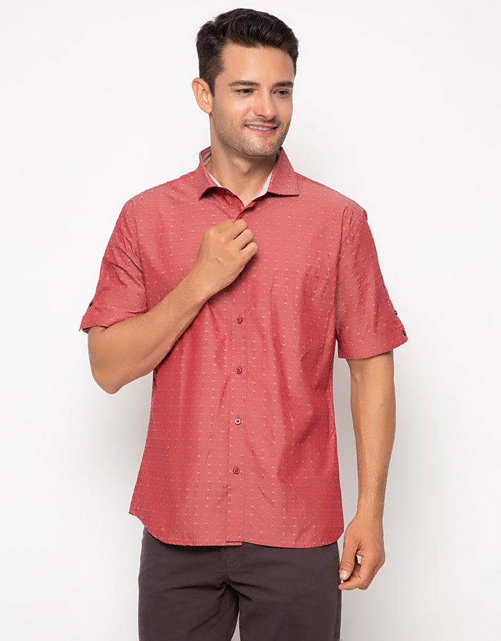 Edition Men  Kemeja Pria Short Sleeve Woven Shirt Dobby Dot