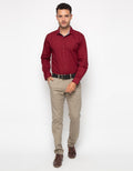 Edition Mens Oxblood Slim Fit Shirt