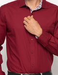 Edition Mens Oxblood Slim Fit Shirt