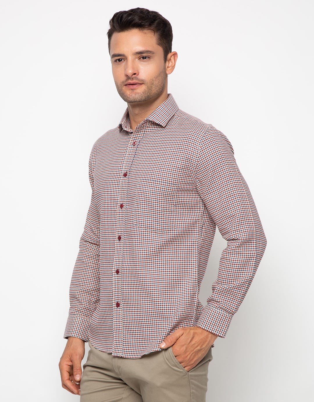 Edition Mens Micro Check Oxford