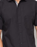 Edition Mens Kemeja Pria Contrast Shirt W Pocket