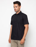 Edition Mens Kemeja Pria Lengan Pendek Mitered Yoke Shirt