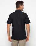 Edition Mens Kemeja Pria Lengan Pendek Mitered Yoke Shirt