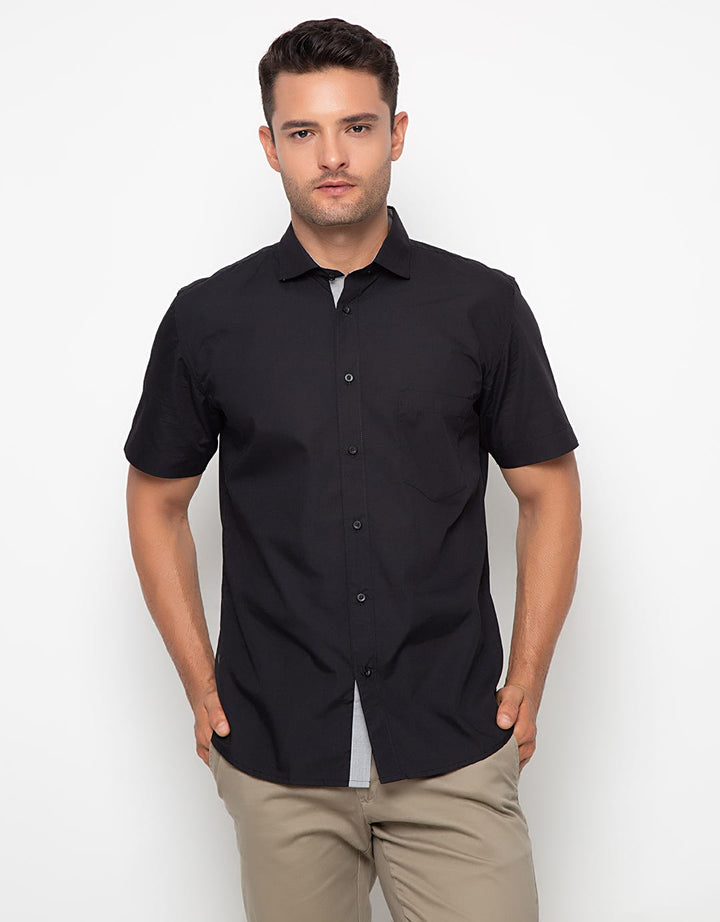 Edition Mens Kemeja Pria Lengan Pendek Side Skoder Shirt