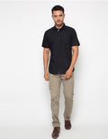 Edition Mens Kemeja Pria Lengan Pendek Side Skoder Shirt