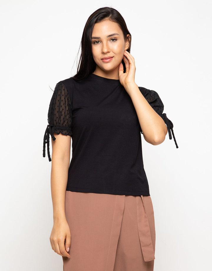 Edition Sheer Sleeve T-Shirt Eb136