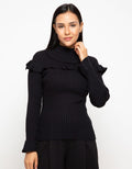 Edition Shoulder Ruflles Sweater Ebs13