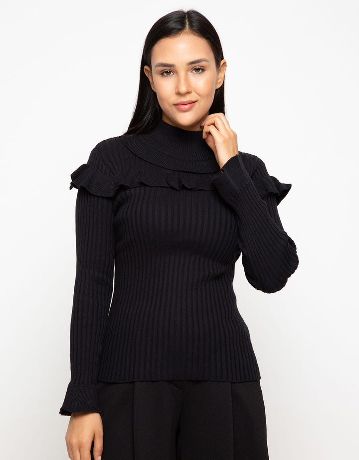 Edition Shoulder Ruflles Sweater Ebs13