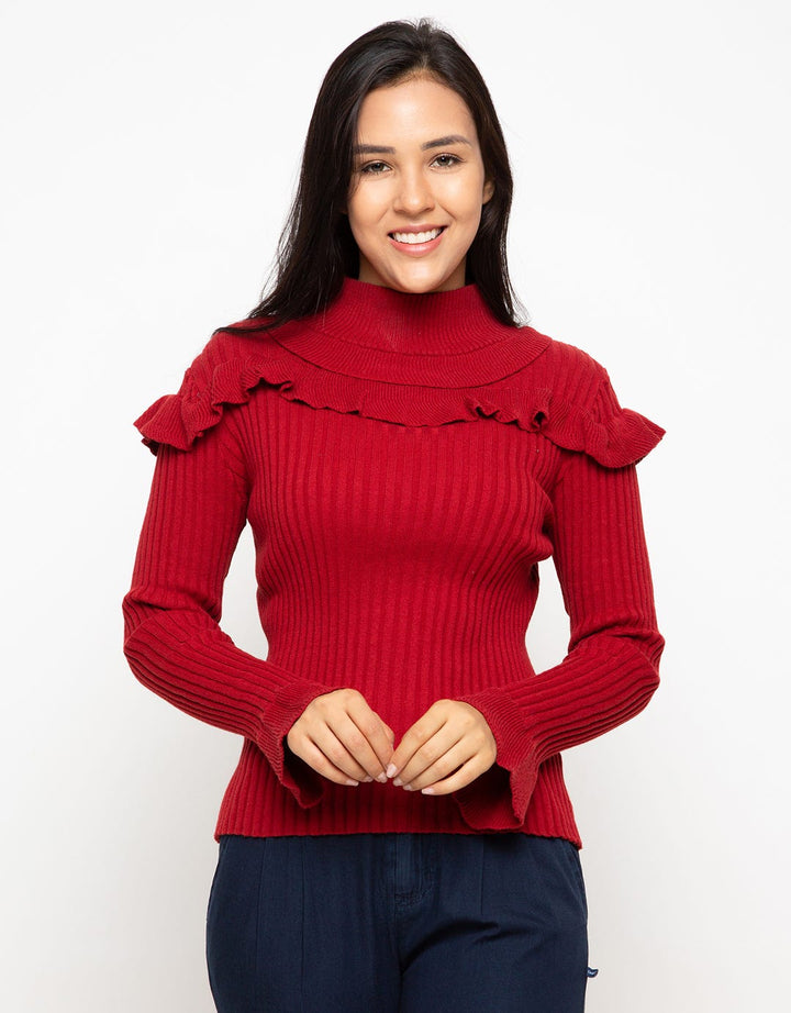 Edition Shoulder Ruflles Sweater Ebs13