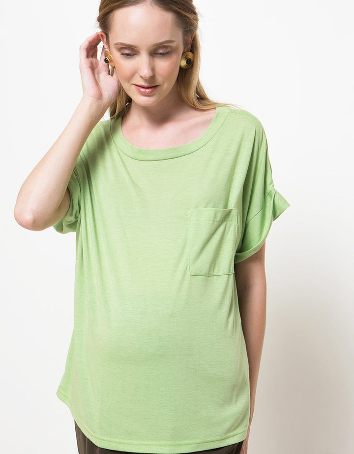 Elsy's Kaos Wanita Hamil Lengan Lipat Loose