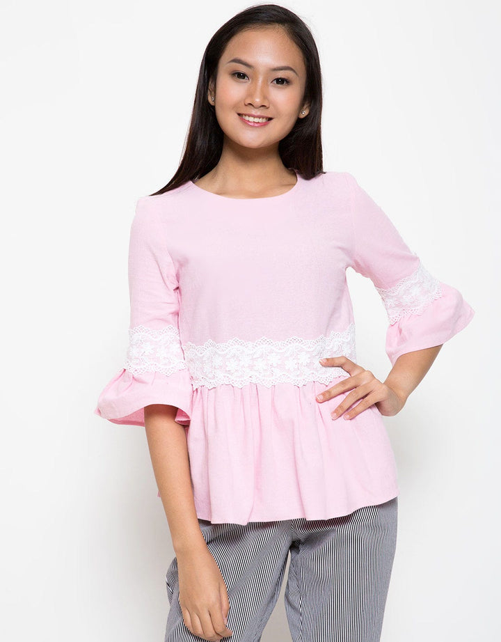 Eprise Zalina Pink Blus Wanita