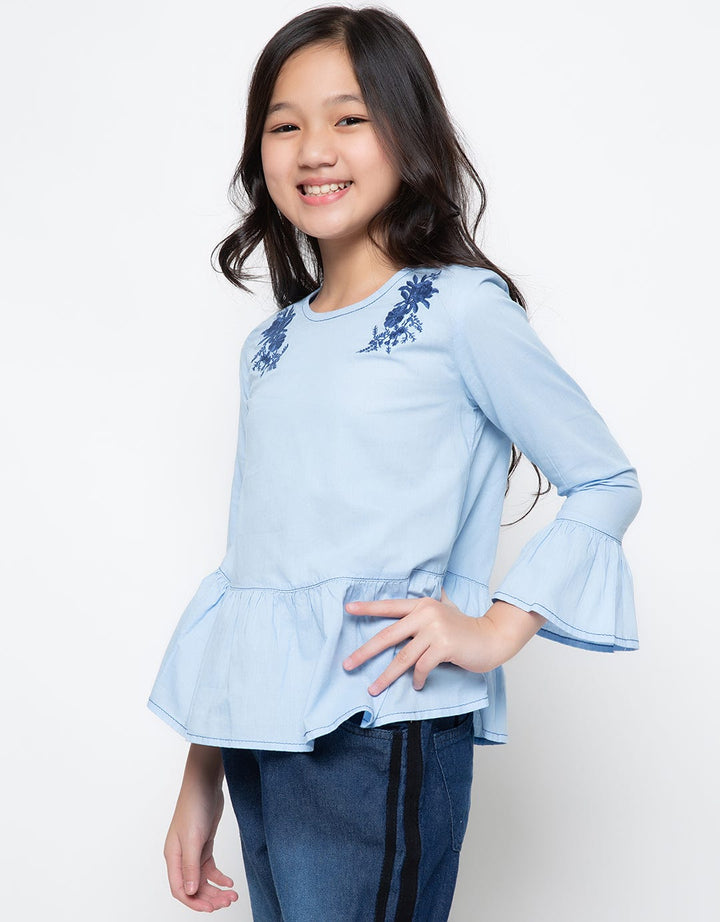 Exit Girls Blus Anak Perempuan Bordir Ruffle