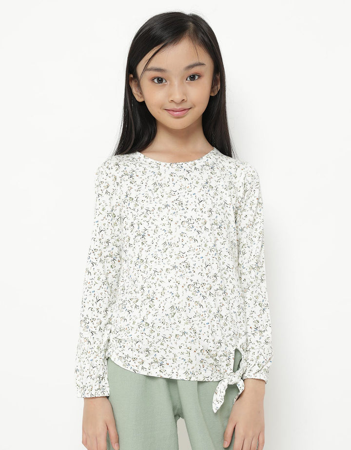 Exit Girls Diana Printed Blouse With Ribbon