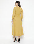 Exit Klarybel Longdress with Button and Waistrape Yellow