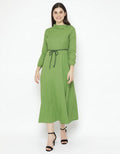 Exit Nayira Longdress with Turtle Nect and Waistrape Green