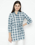 Expand Katherine Plaid with Waistrape Detail