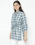 Expand Katherine Plaid with Waistrape Detail