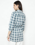 Expand Katherine Plaid with Waistrape Detail