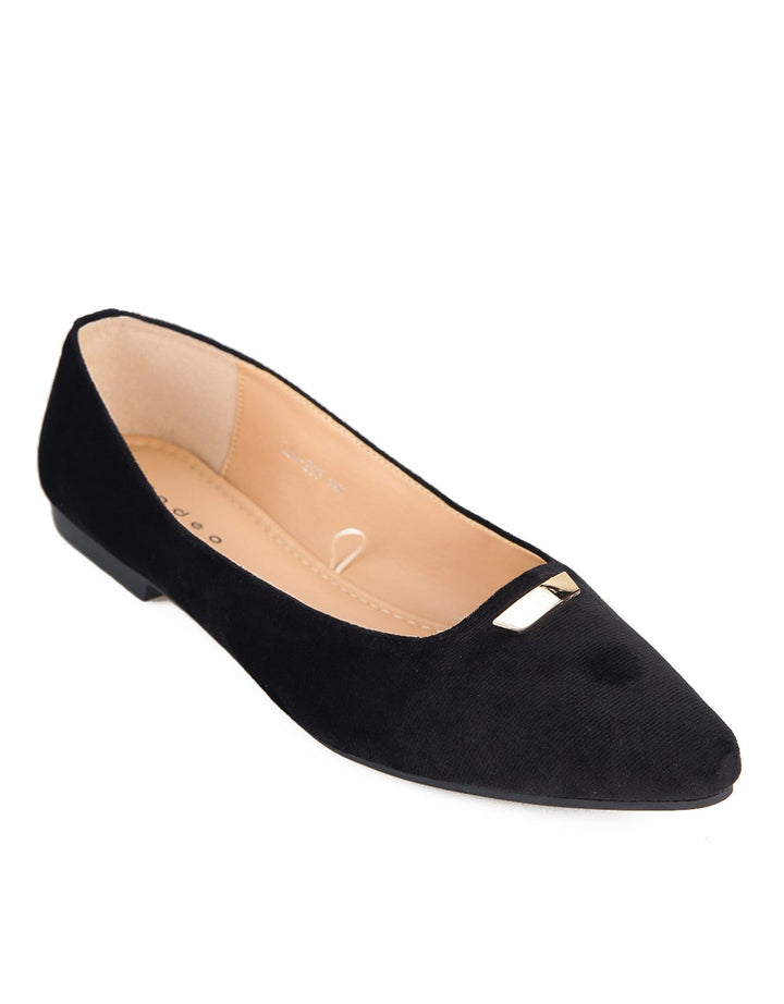 Fladeo Flat Shoes Metal Plate Detail