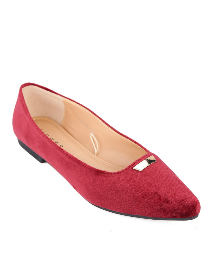 Fladeo Flat Shoes Metal Plate Detail