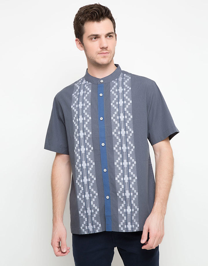 GAB'S Kemeja Koko Print Mini Checkers