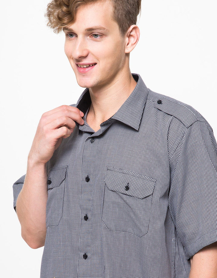 Gianni Visentin Microcheck Pattern Shirt