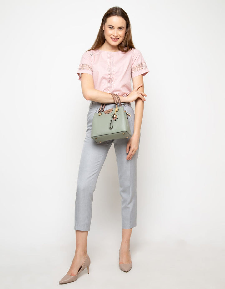 EN-JI By Palomino Kadena Handbag Flower Button