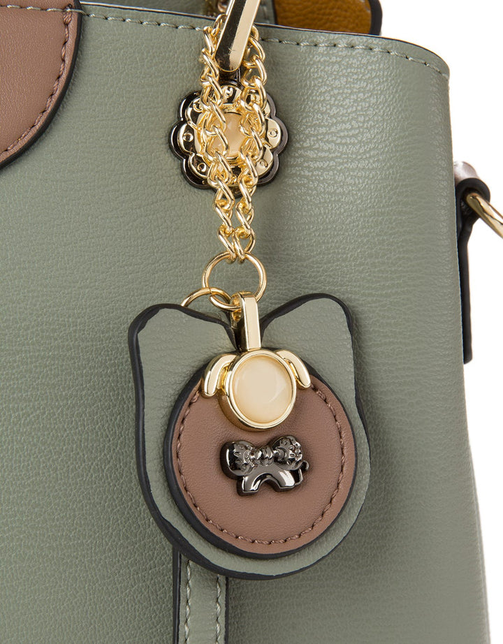 EN-JI By Palomino Kadena Handbag Flower Button