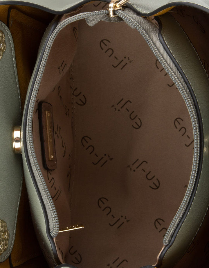 EN-JI By Palomino Kadena Handbag Flower Button