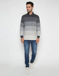 Hassenda Striped Button Up T-Shirt