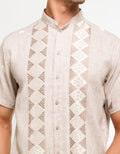Hassenda Baju Koko Kancing Motif Bordir