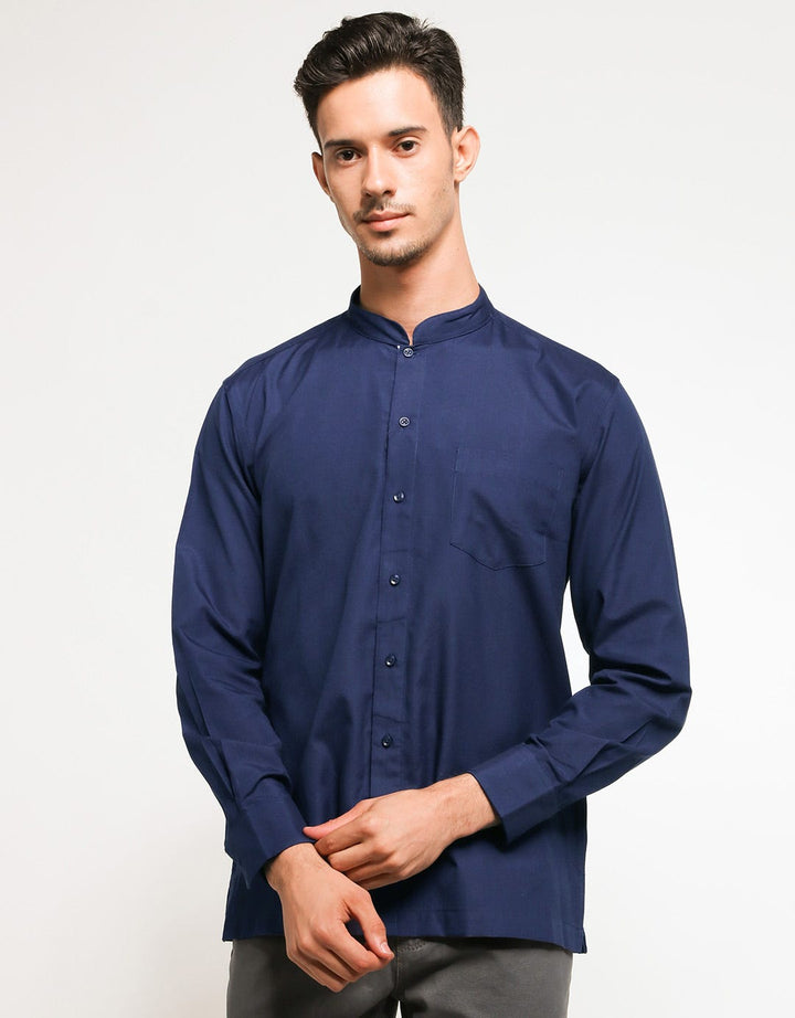 Hassenda Baju Koko Polos Lengan Panjang