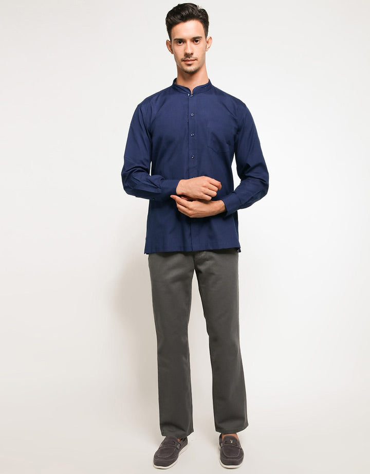 Hassenda Baju Koko Polos Lengan Panjang