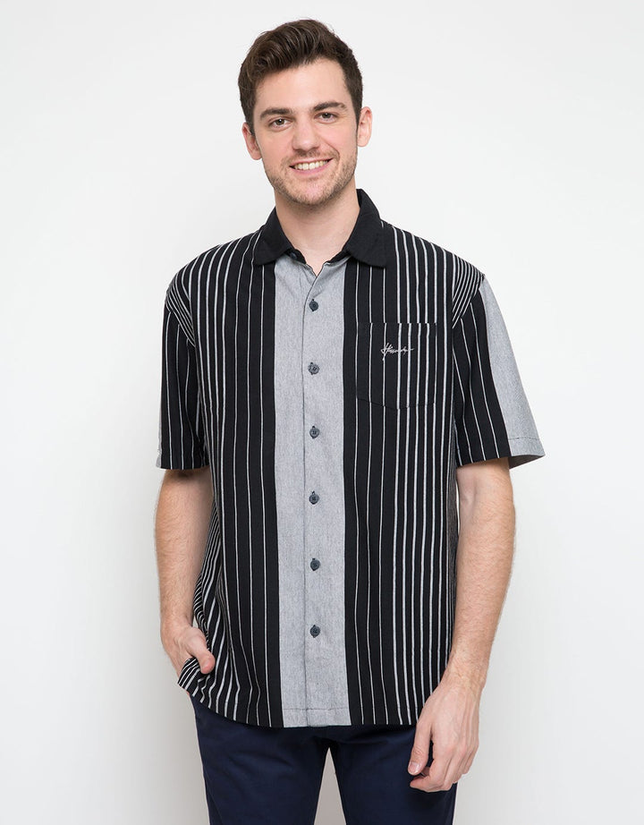 Hassenda Kemeja Full Print Stripes