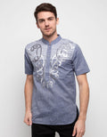 Hassenda Short Sleeve Koko Shirt with Embroidery &amp; Stripes Details