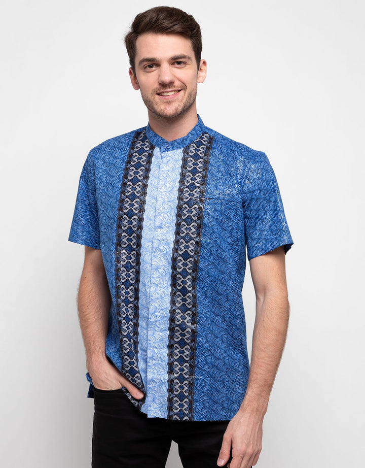 Hassenda Kemeja Koko Lengan Pendek Full Print Simply