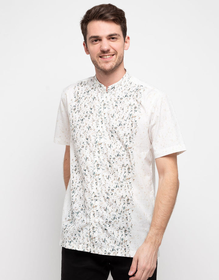 Hassenda Kemeja Koko Lengan Pendek Full Print